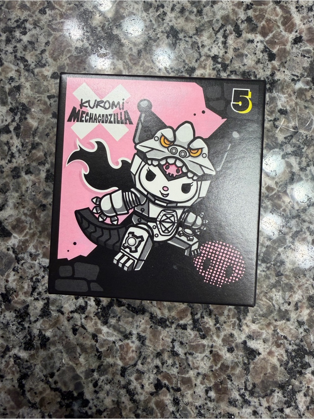 Hello Kitty Kuromi Mechagodzilla Collectible Box - Pink & Black